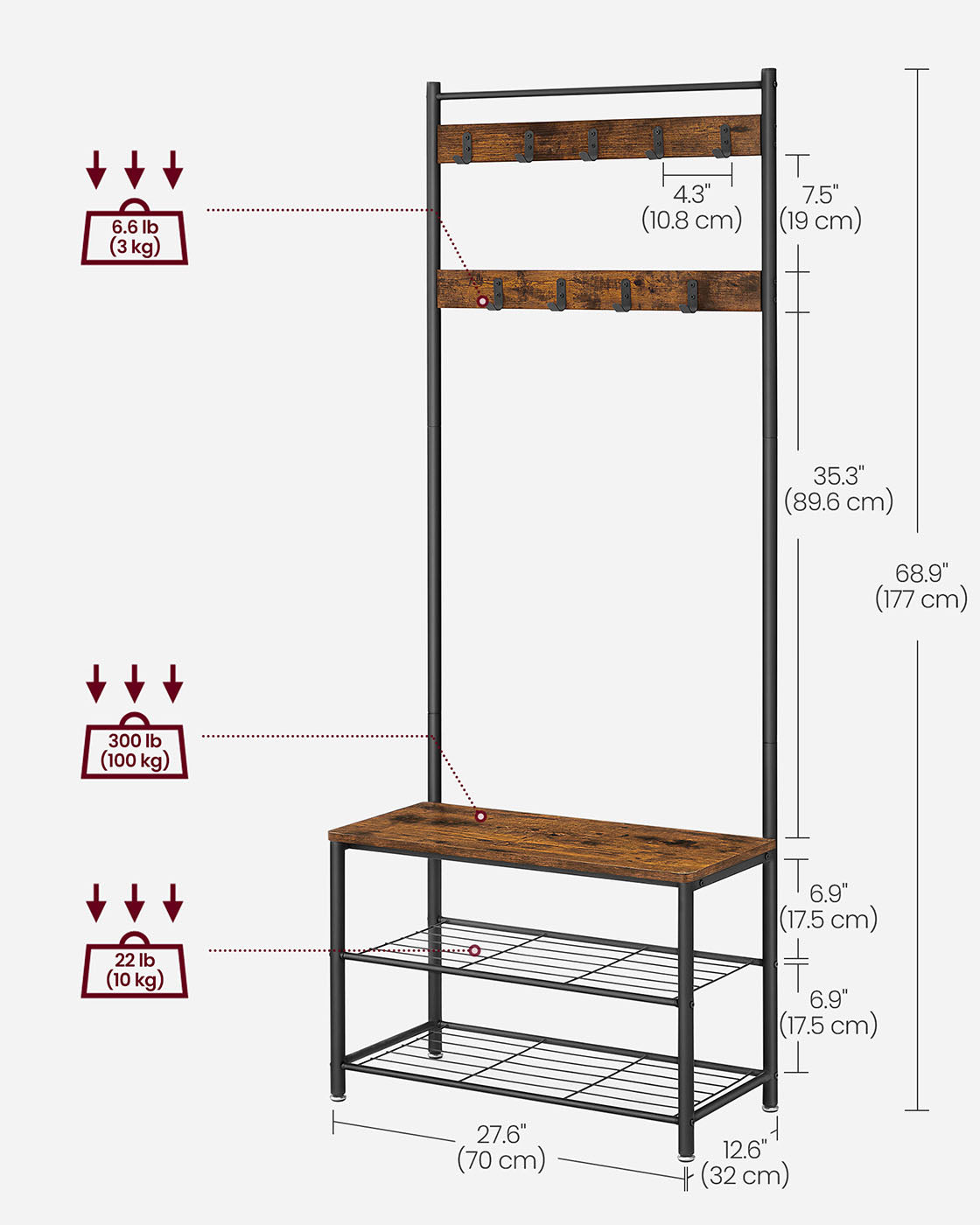 Vintage Hat Coat Stand - image 8
