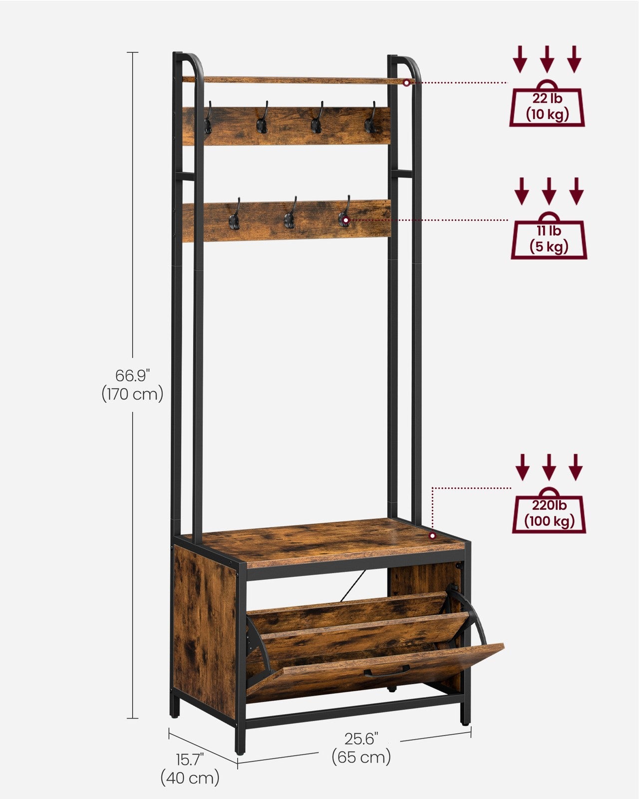 Coat Rack with Shoe Storage - image 7