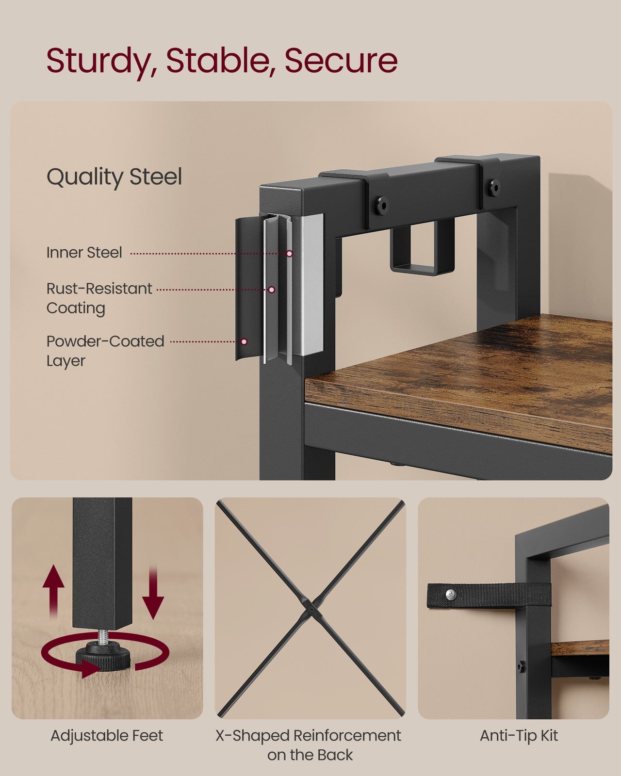 9 Hook Coat Rack with Shoe Bench - image 9