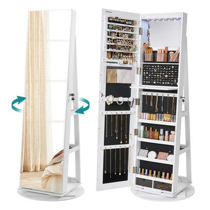 Rotating LED Mirror Jewelry Cabinet - image 12