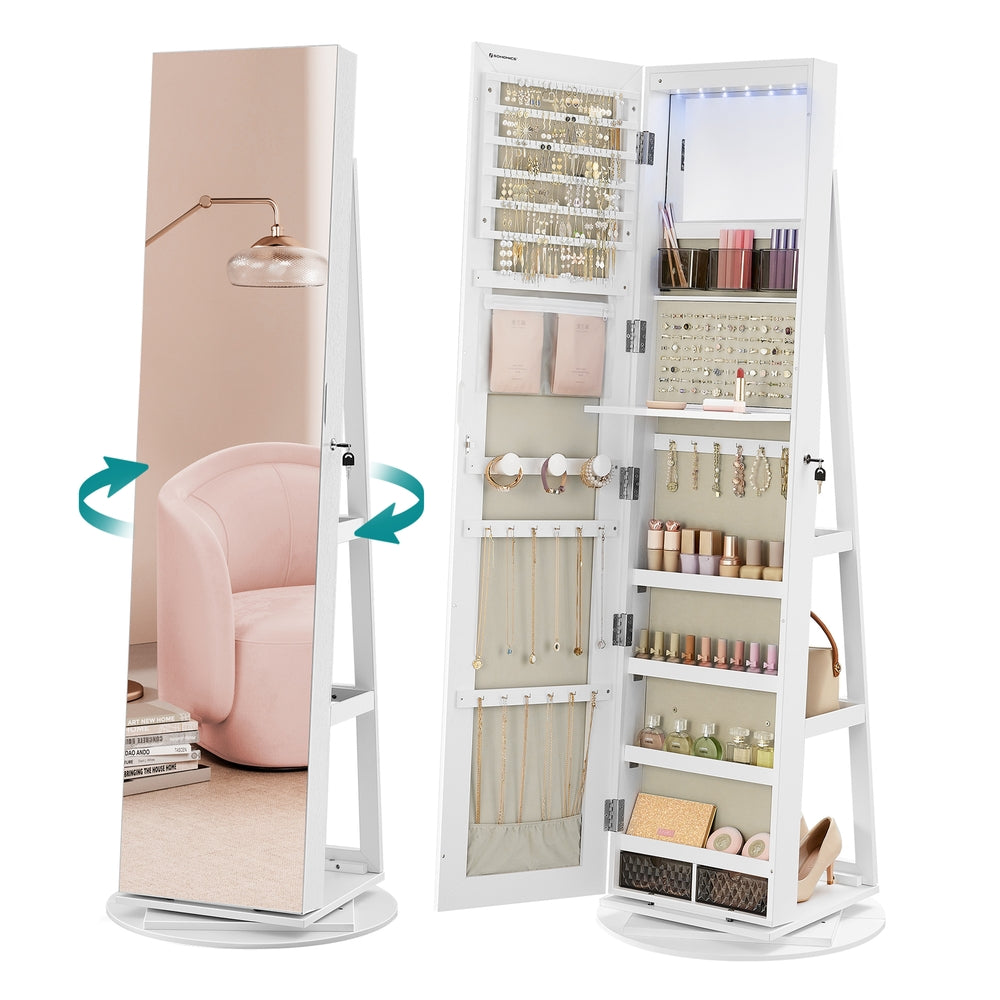 Rotating LED Mirror Jewelry Cabinet - image 24
