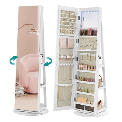 Rotating LED Mirror Jewelry Cabinet - image 24
