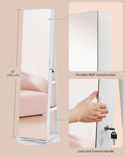 Rotating LED Mirror Jewelry Cabinet - image 31