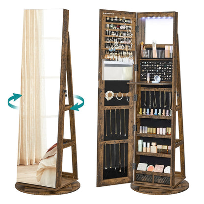 Rotating LED Mirror Jewelry Cabinet - image 1