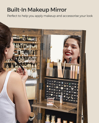 Rotating LED Mirror Jewelry Cabinet - image 8
