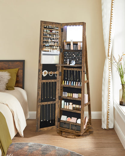 Rotating LED Mirror Jewelry Cabinet - image 10