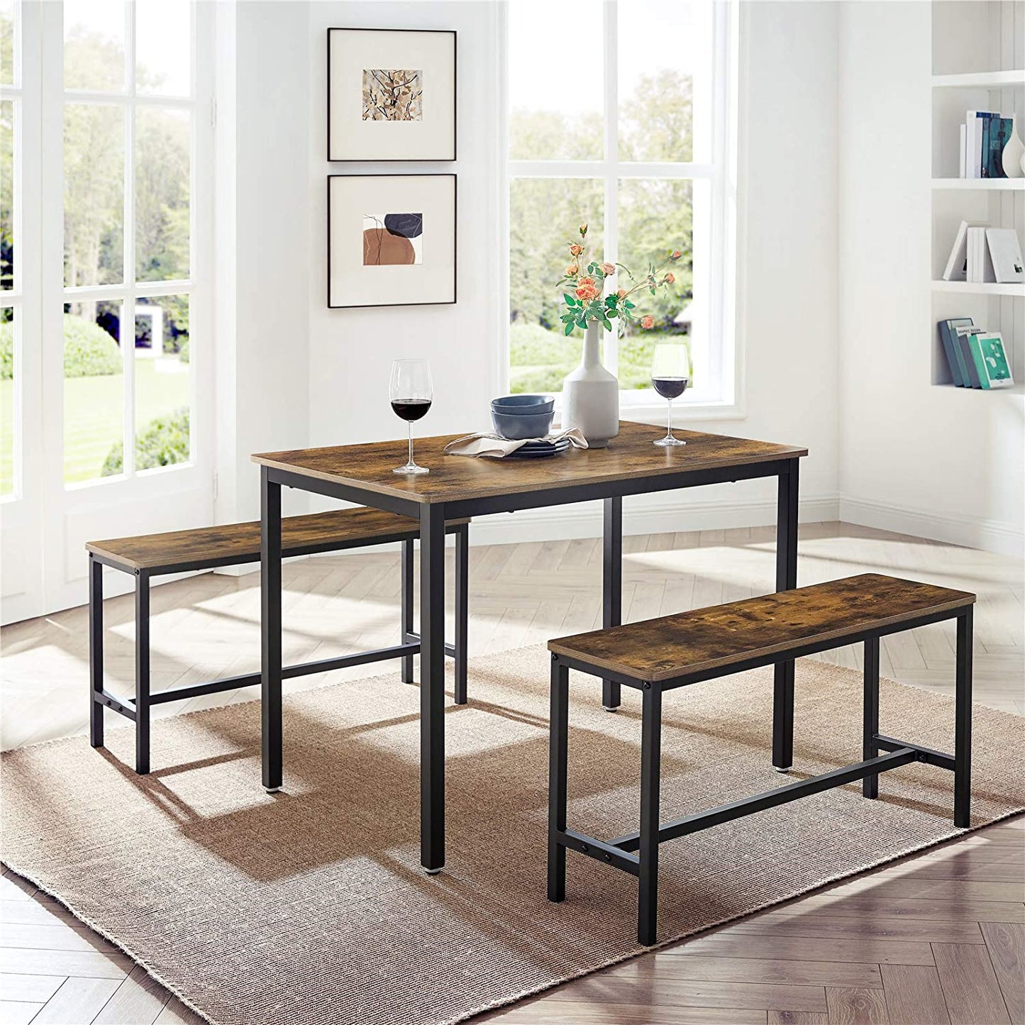 Dining Table with Benches - image 3