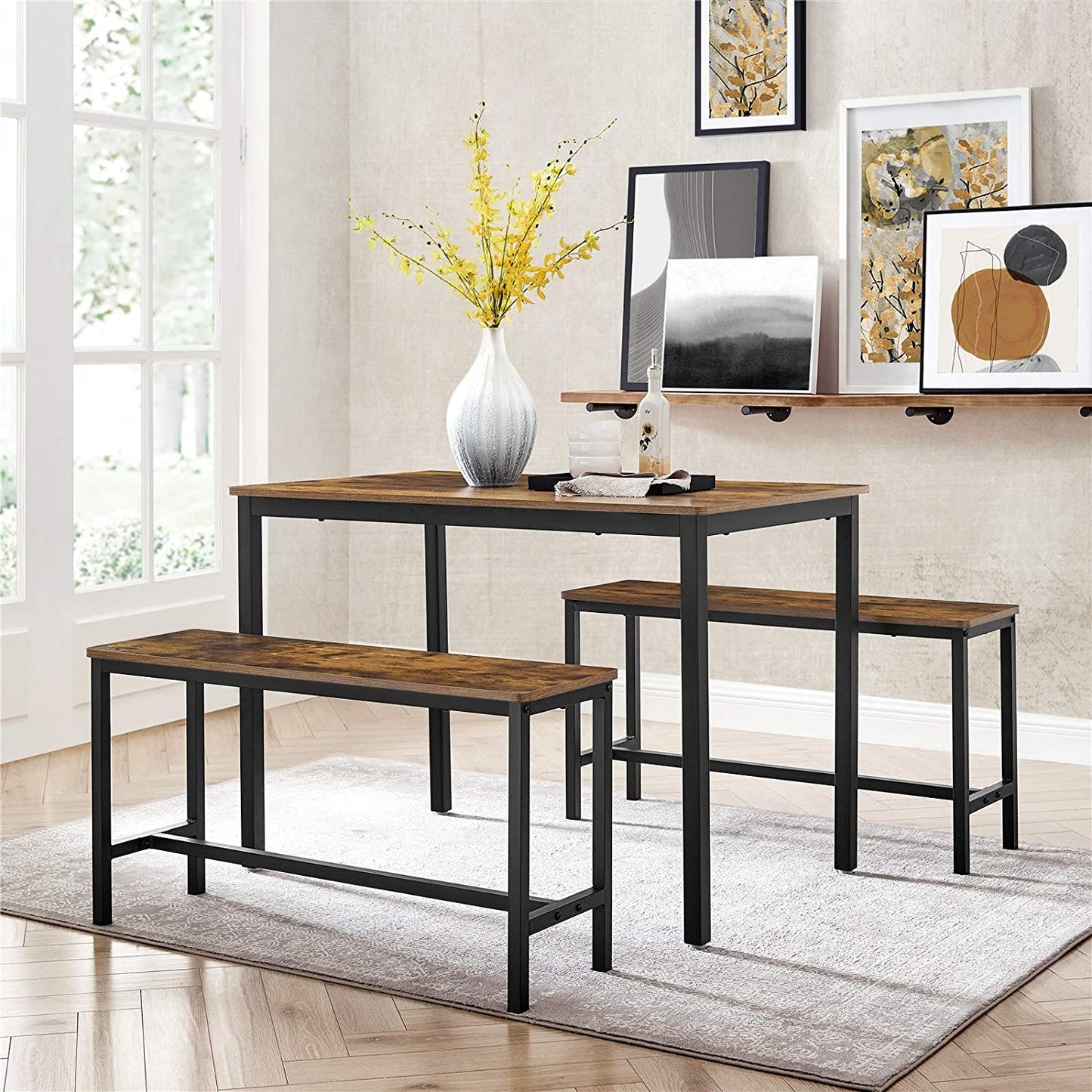 Dining Table with Benches - image 6