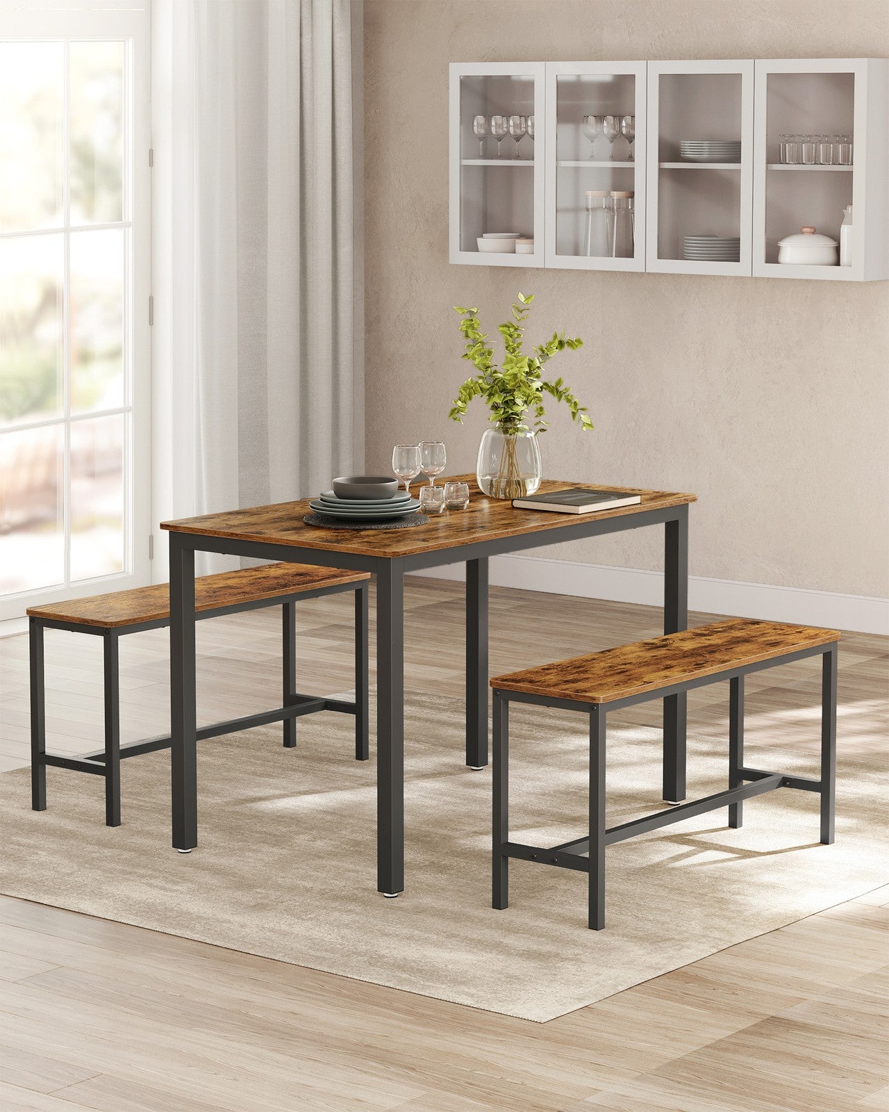 Dining Table with Benches - image 9