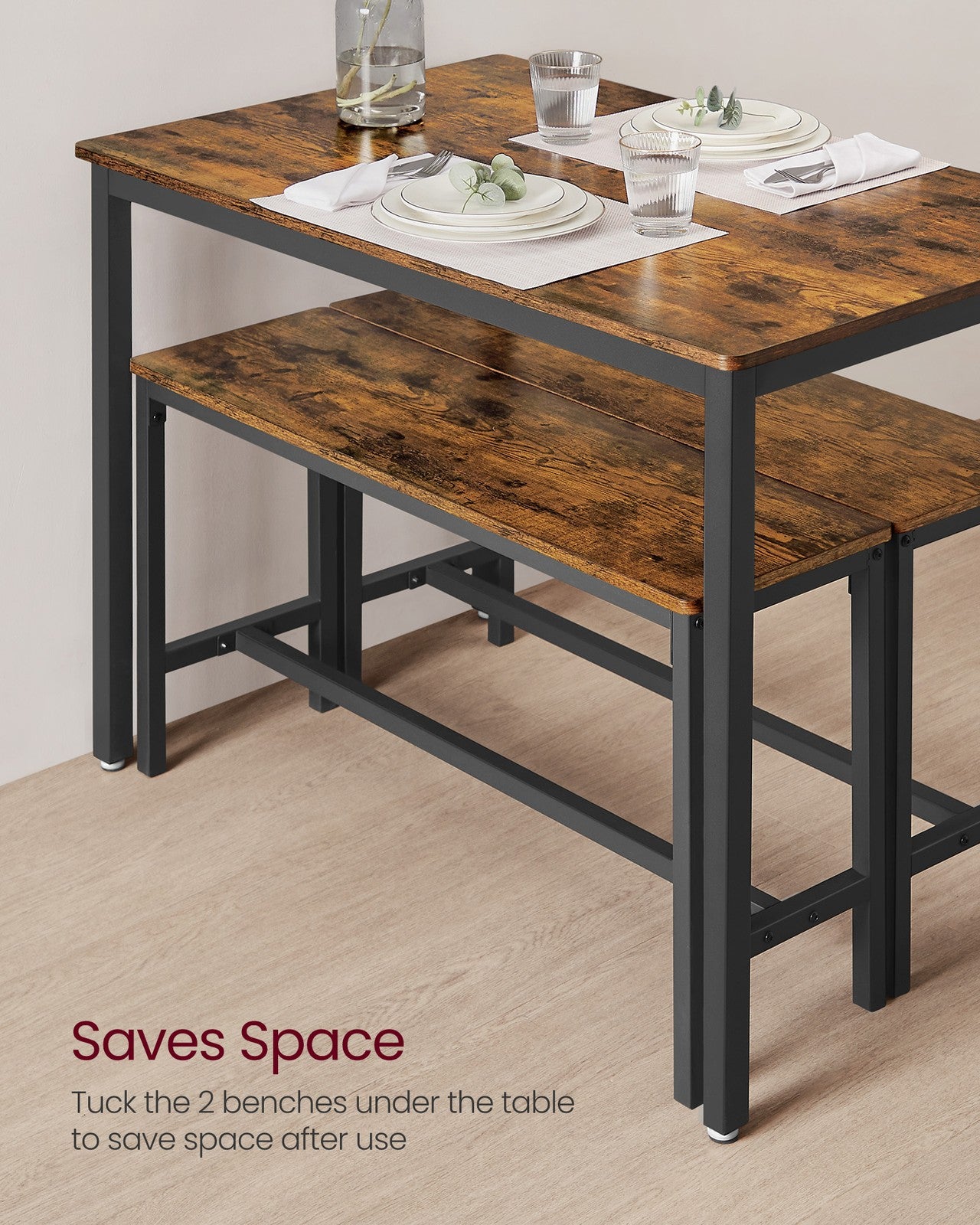 Dining Table with Benches - image 10