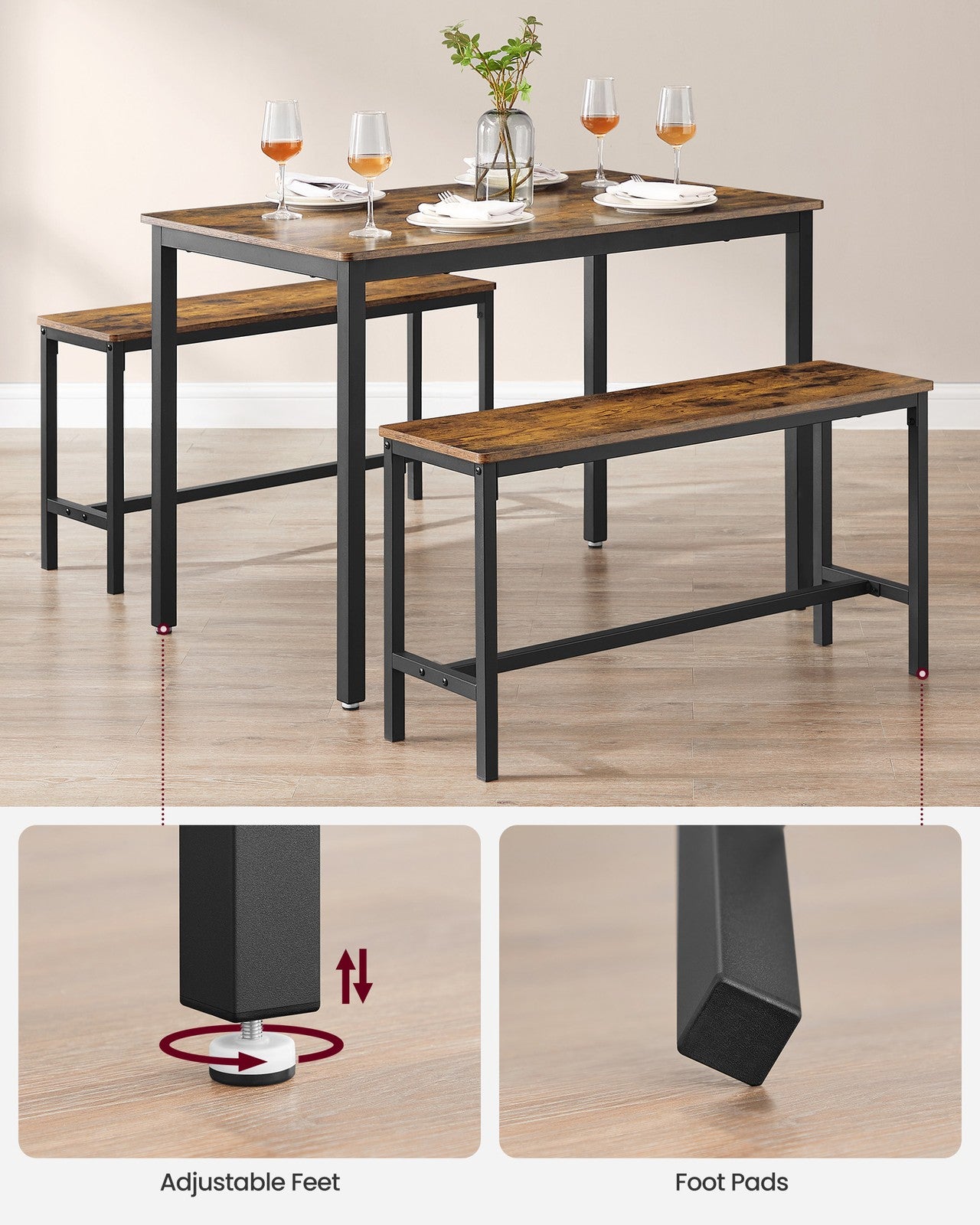 Dining Table with Benches - image 12