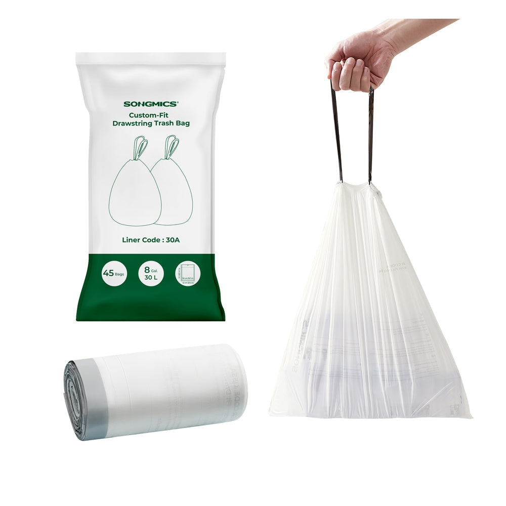 Drawstring Bin Liners, 30L Bin Liners, Code 30A, Customized, 1 Roll, 45 Pieces - image 1