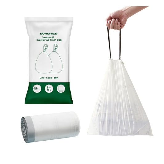 Drawstring Bin Liners, 30L Bin Liners, Code 30A, Customized, 1 Roll, 45 Pieces - image 1