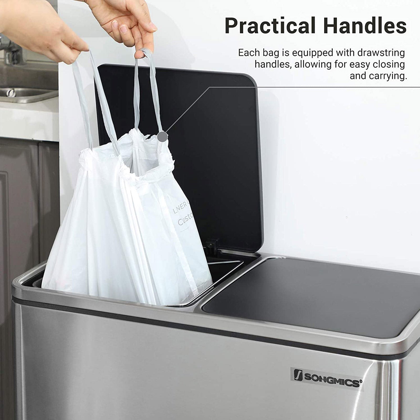 Drawstring Bin Liners, 30L Bin Liners, Code 30A, Customized, 2 Rolls, 90 Pieces - image 4