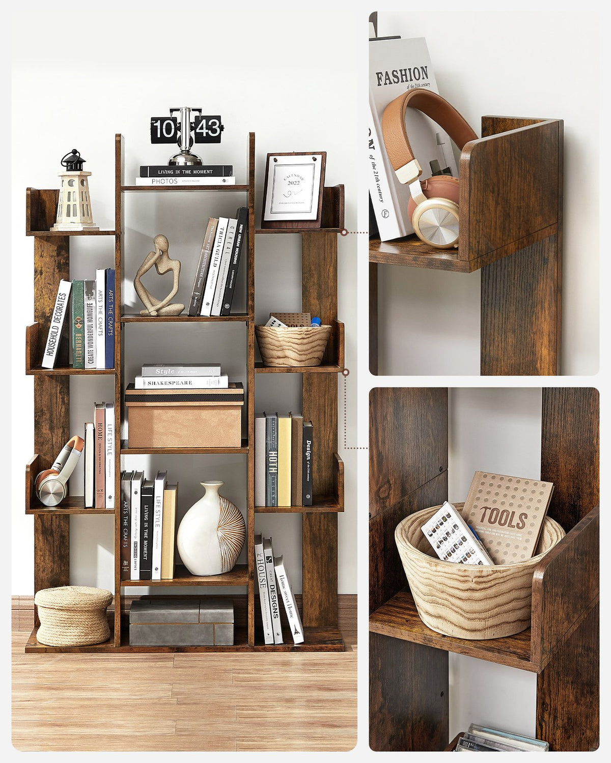13 Storage Shelves Bookshelf - image 6