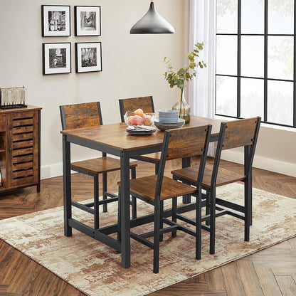 Dining Chair Set of 2, Steel Frame, Industrial Dining Room - image 2