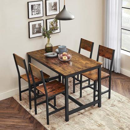 Dining Chair Set of 2, Steel Frame, Industrial Dining Room - image 3