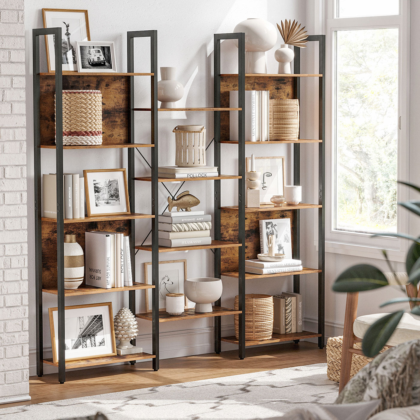 Large Bookshelf with 14 Storage Shelves - image 4