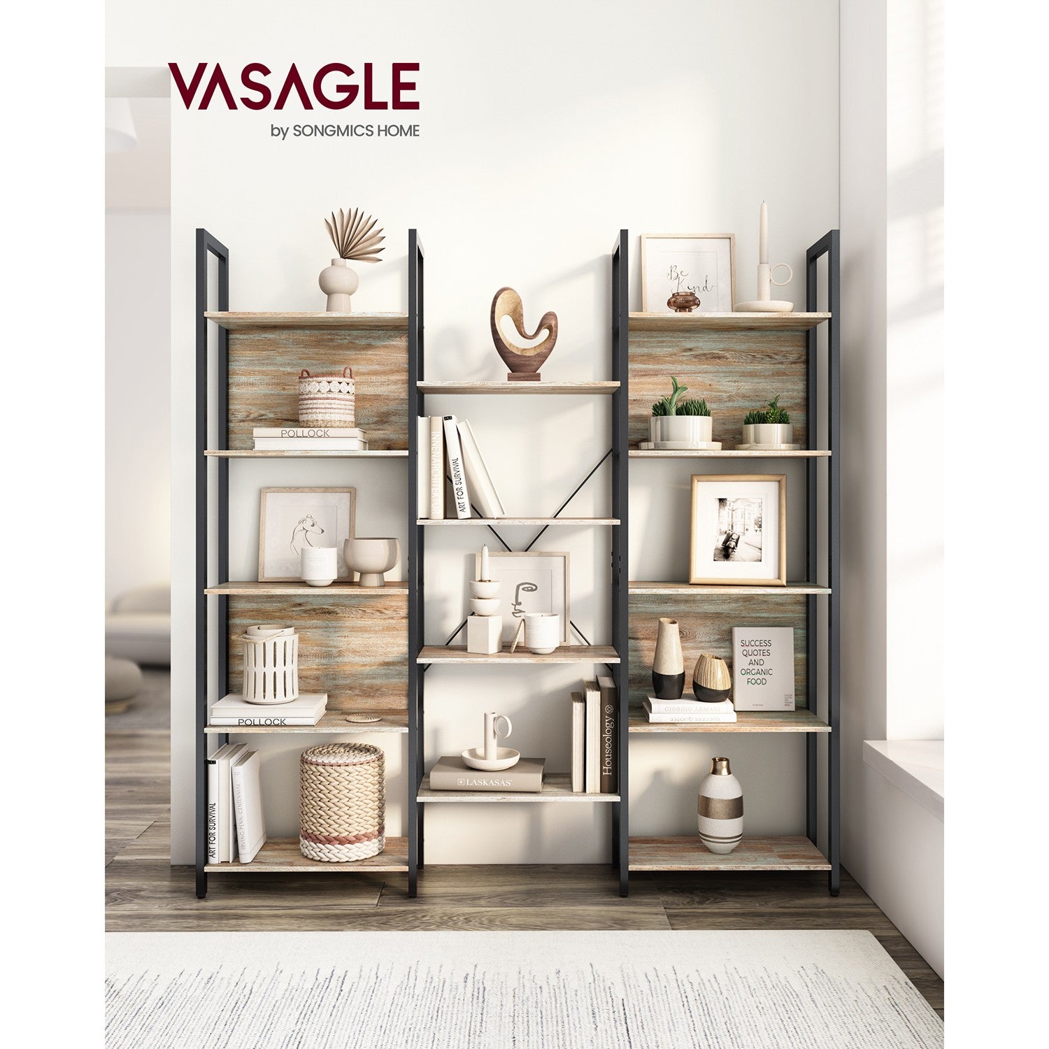 Large Bookshelf with 14 Storage Shelves - image 16