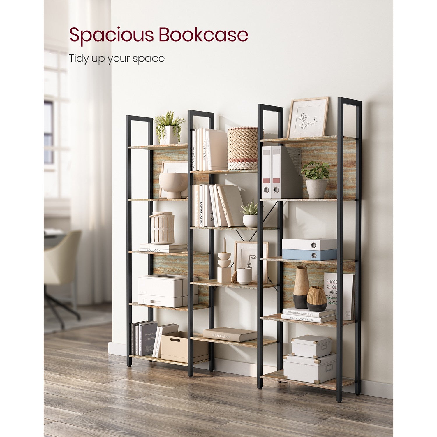Large Bookshelf with 14 Storage Shelves - image 17