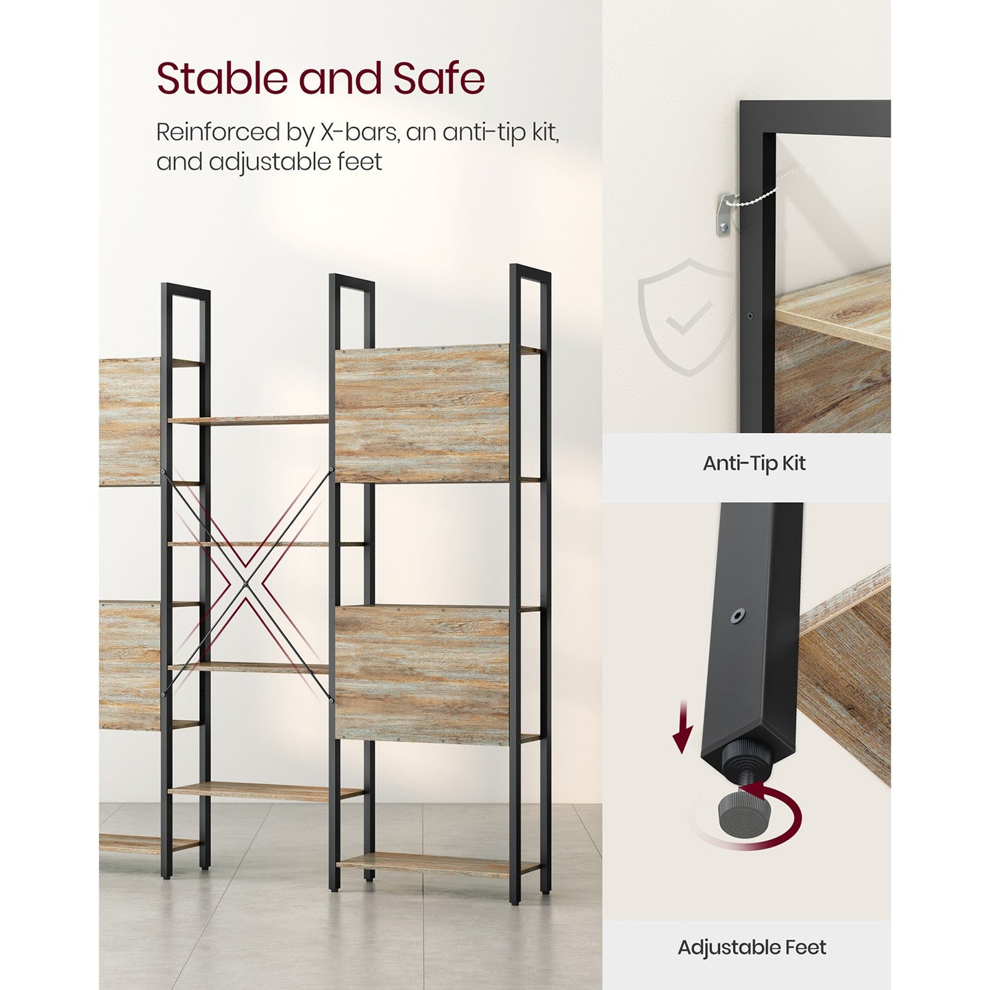 Large Bookshelf with 14 Storage Shelves - image 19