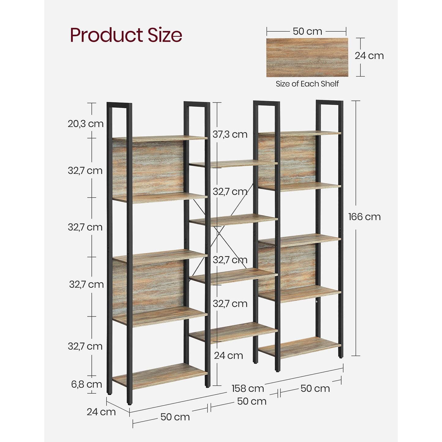 Large Bookshelf with 14 Storage Shelves - image 21