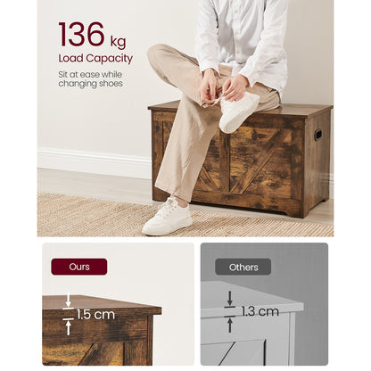 Storage Bench Matte White 40 x 80 x 46 cm - image 14