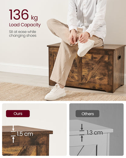 Storage Bench Matte White 40 x 80 x 46 cm - image 15