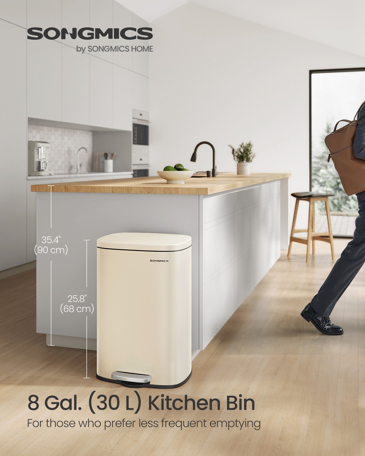 Kitchen Pedal Bin 50L Ink Black - image 40