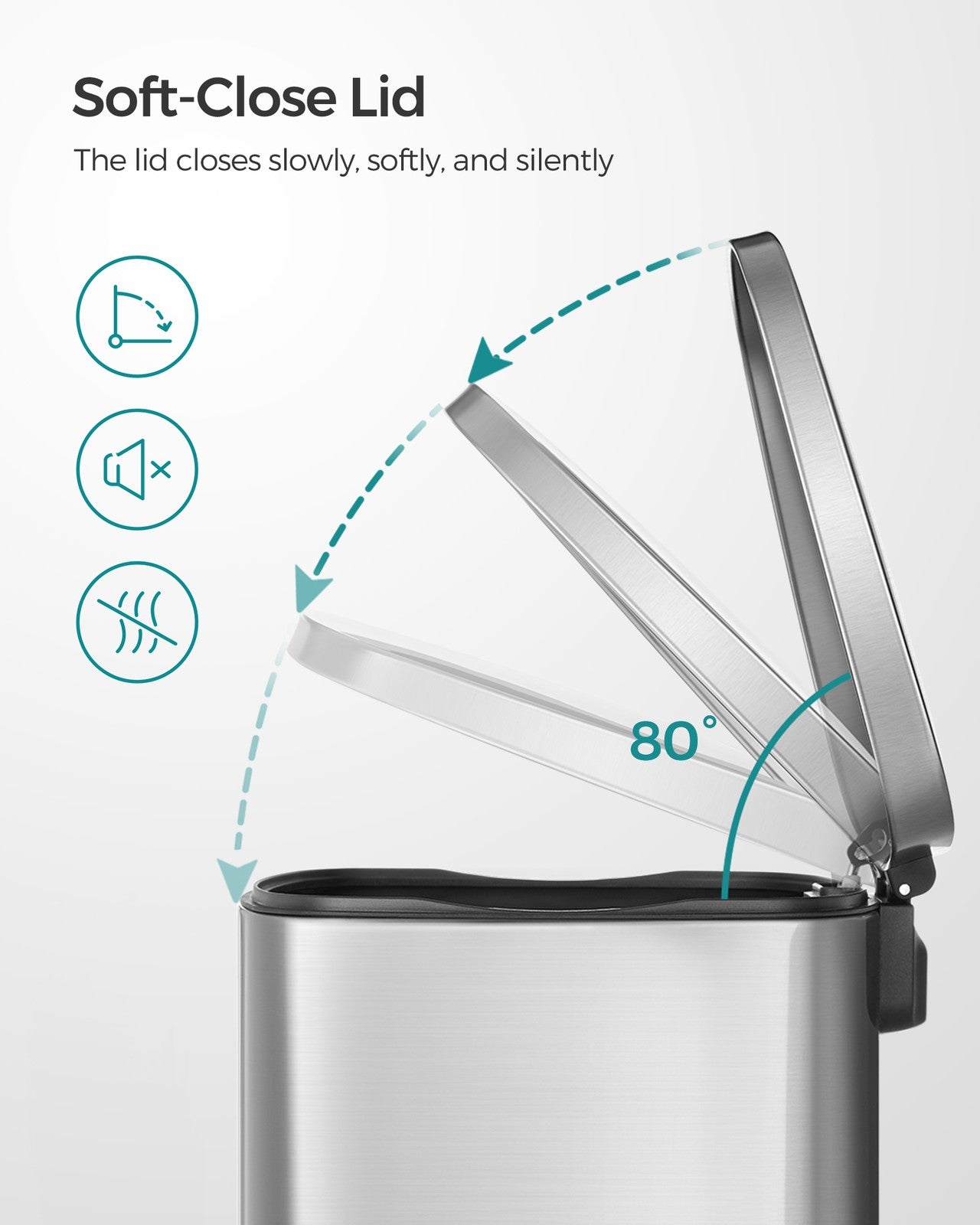 Kitchen Pedal Bin 50L Ink Black - image 26