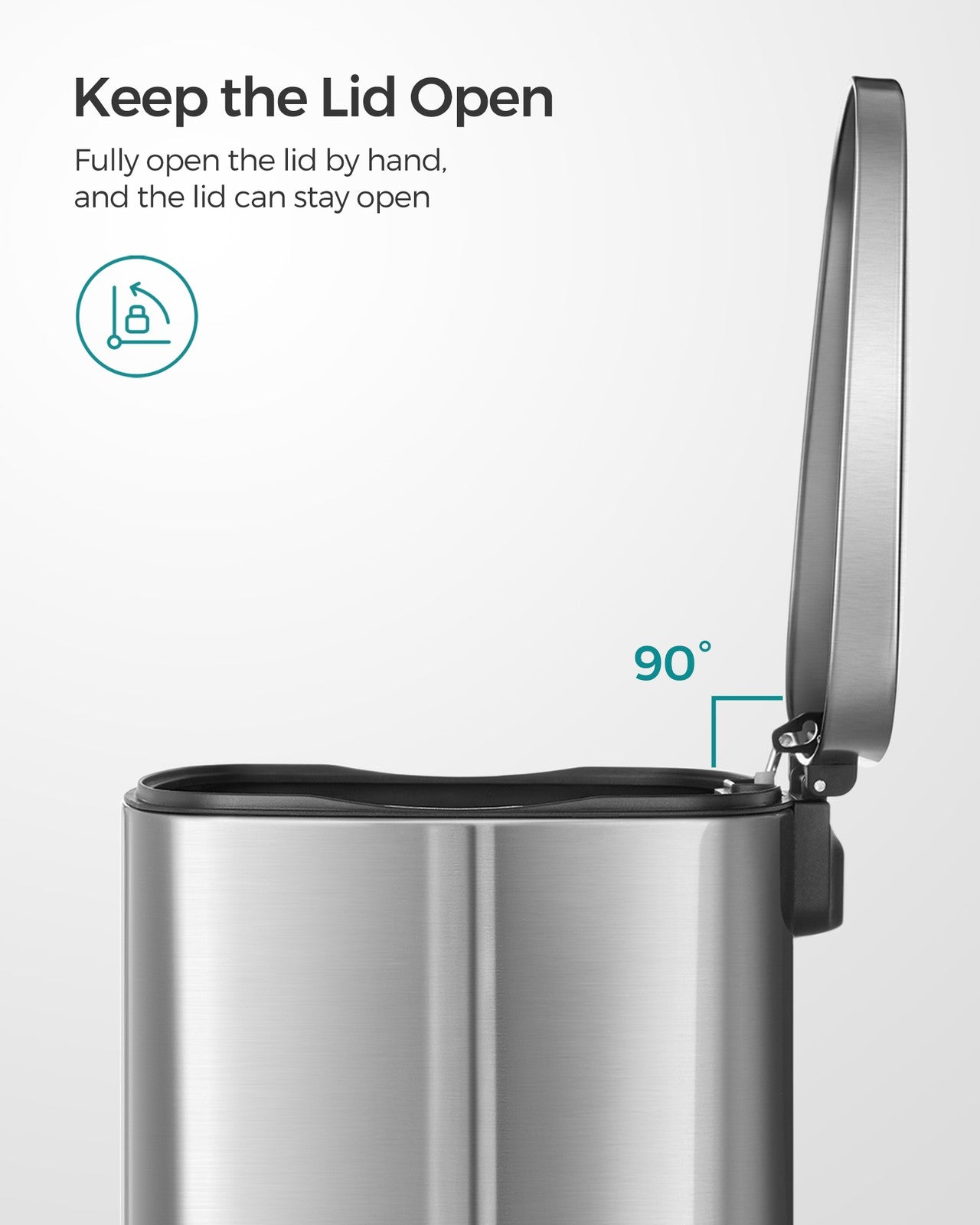 Kitchen Pedal Bin 50L Ink Black - image 27