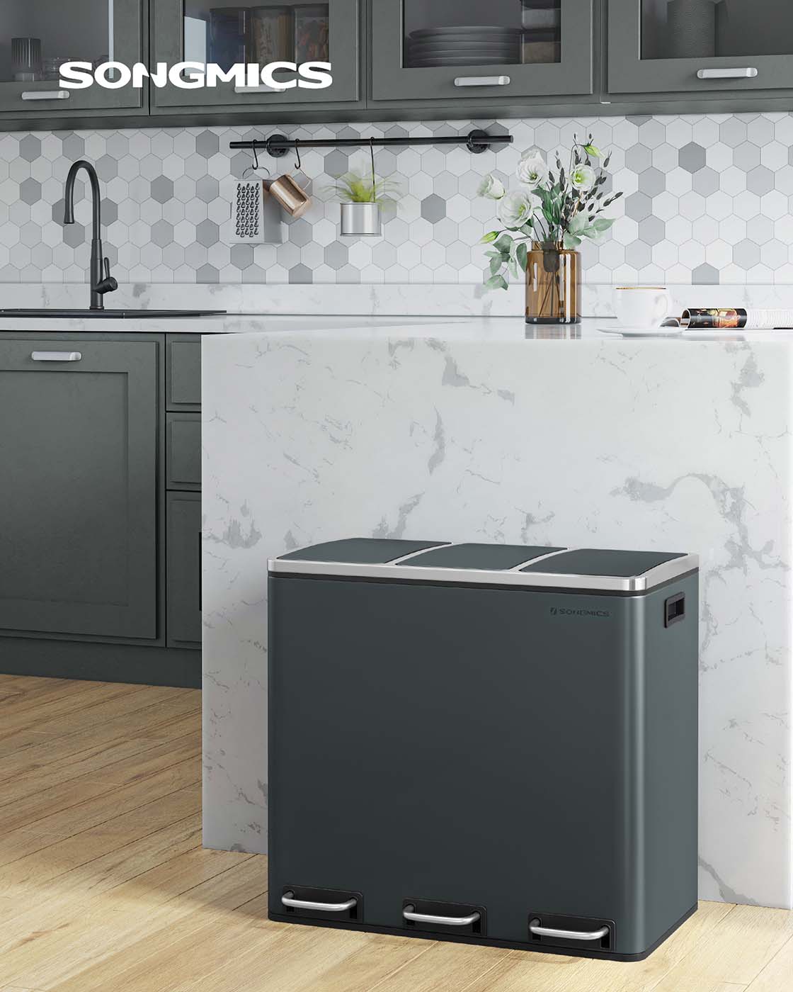 3 Compartments Dustbin - image 19