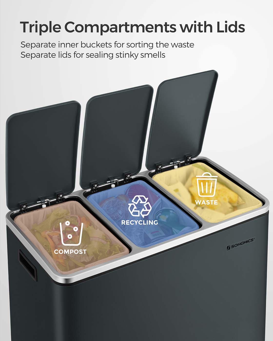 3 Compartments Dustbin - image 20