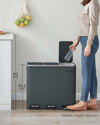 3 Compartments Dustbin - image 25