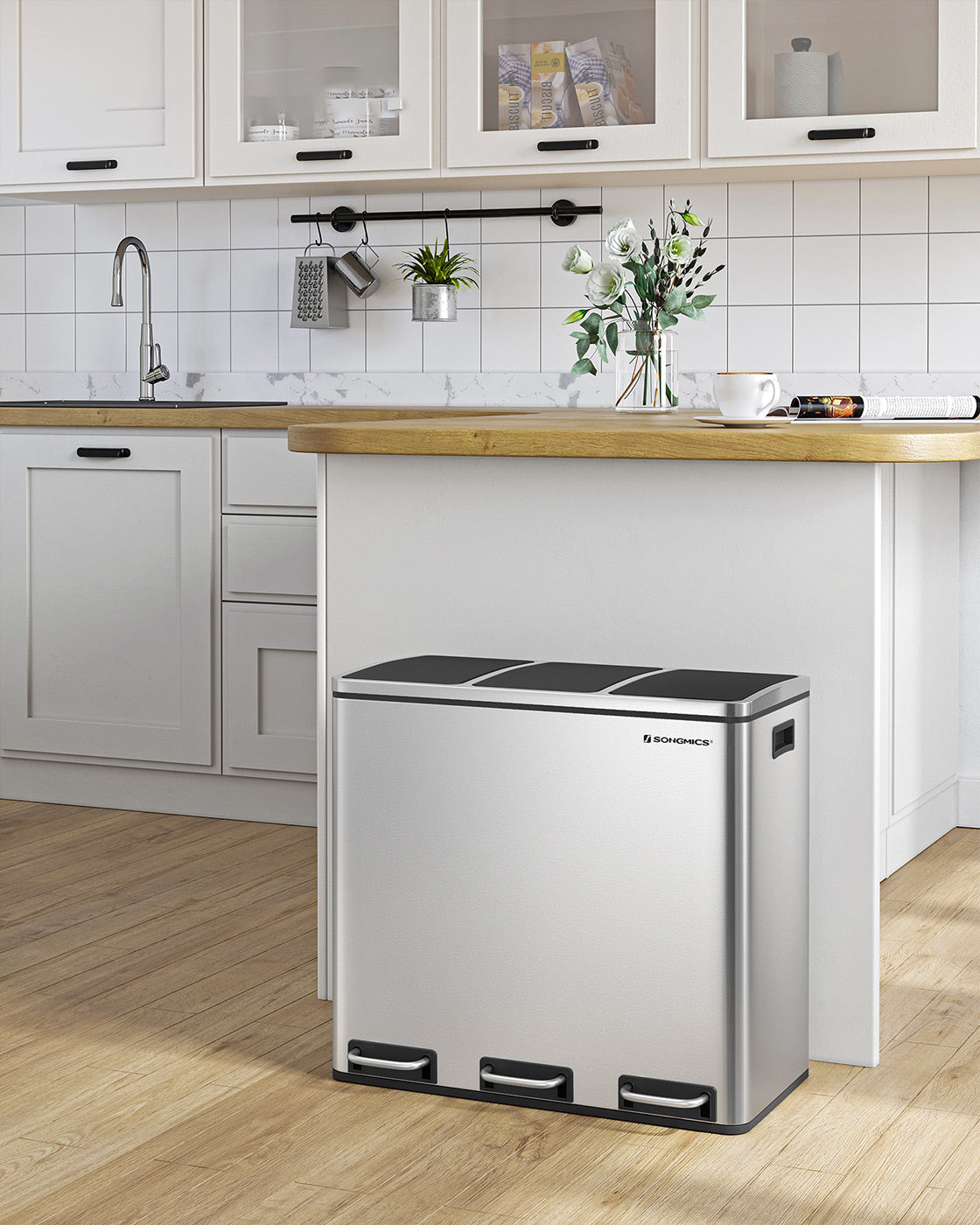 3 Compartments Dustbin - image 3