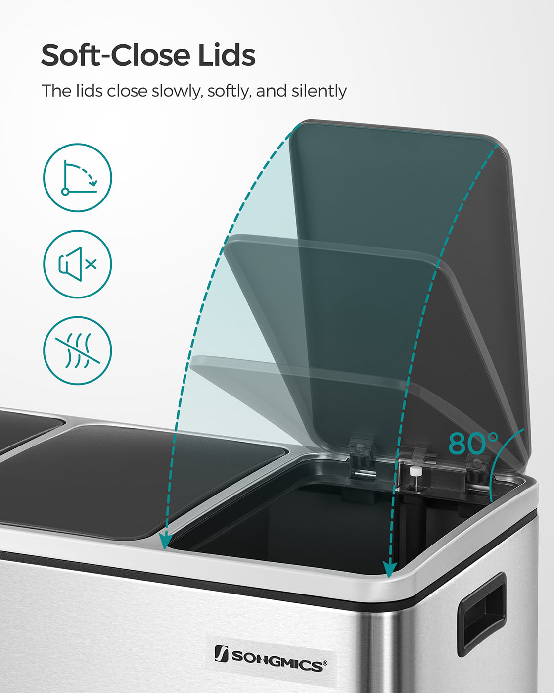 3 Compartments Dustbin - image 6