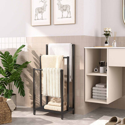freestanding towel-rack - black