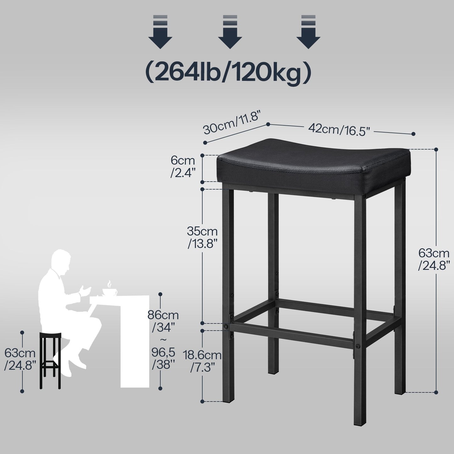 Bar Stools - Cafe Black