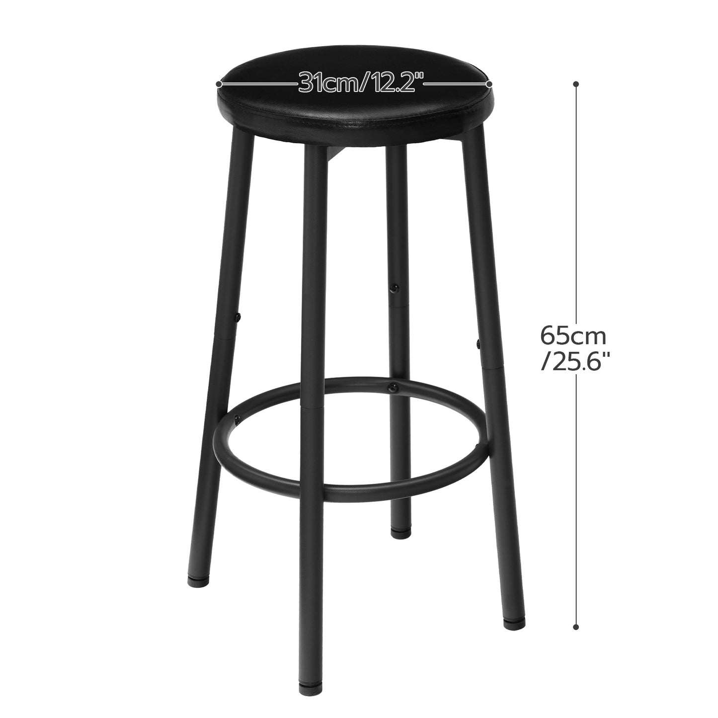 bar stools set of 2 - black