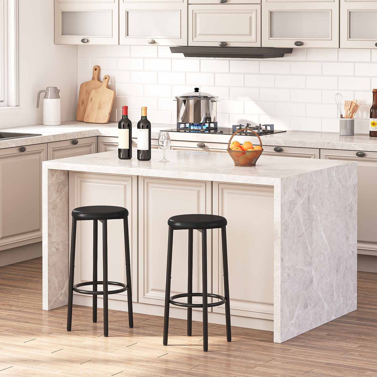 bar stools set of 2 - black