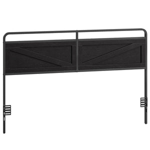 Wooden Panel Headboard - Black