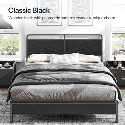 Wooden Panel Headboard - Black