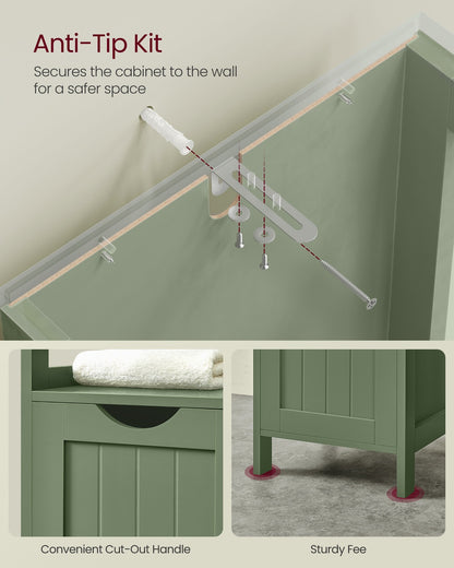 Bathroom Floor Cabinet with 2 Drawers