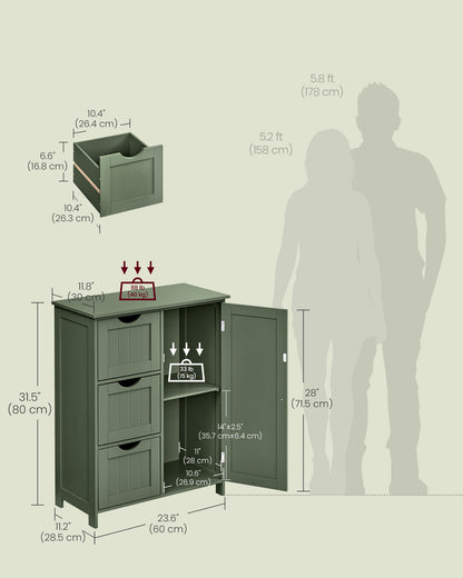 Bathroom Floor Storage Cabinet