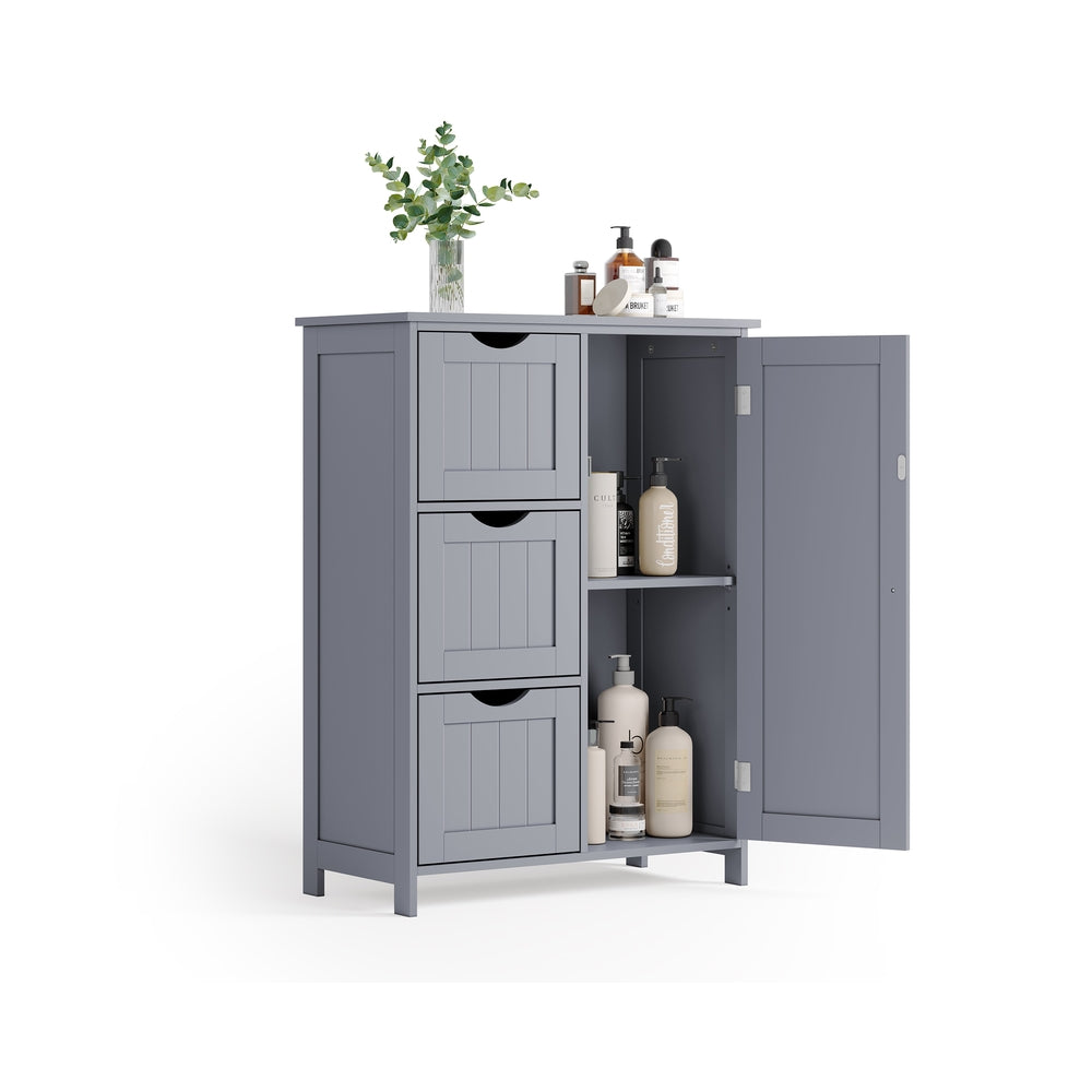 Bathroom Floor Storage Cabinet, Freestanding Bathroom Storage Unit with 3 Drawers - image 1