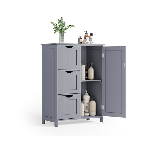 Bathroom Floor Storage Cabinet, Freestanding Bathroom Storage Unit with 3 Drawers - image 1