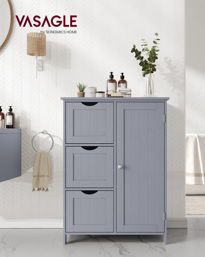 Bathroom Floor Storage Cabinet, Freestanding Bathroom Storage Unit with 3 Drawers - image 2