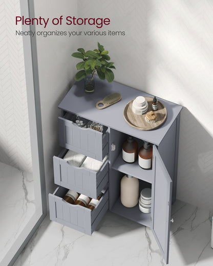 Bathroom Floor Storage Cabinet, Freestanding Bathroom Storage Unit with 3 Drawers - image 3