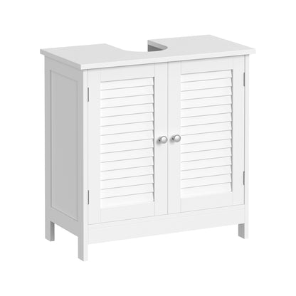 White Under Sink Storage Cabinet with Shelf - image 2