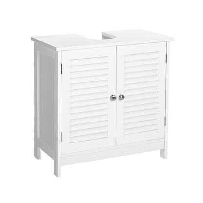 White Under Sink Storage Cabinet with Shelf - image 3